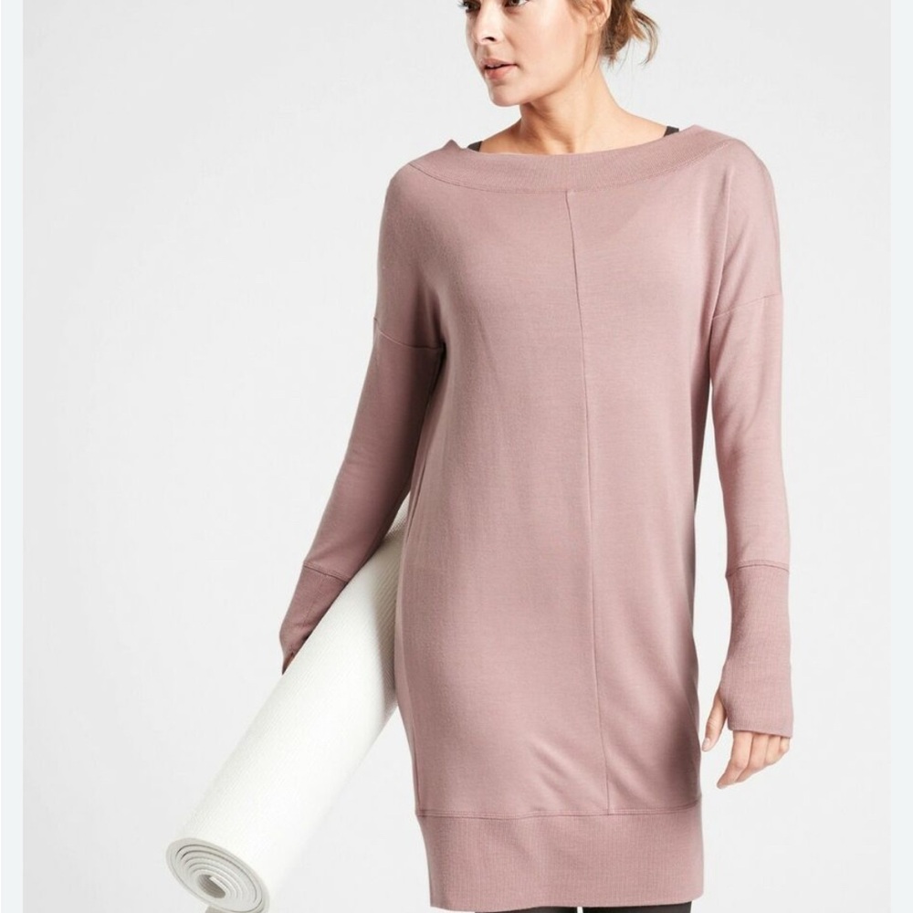 Athleta Mauve‎ Long Sleeve Tunic Dress